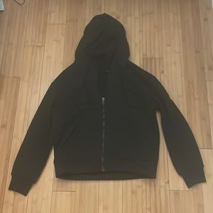 True Black Zip-Up Hoodie